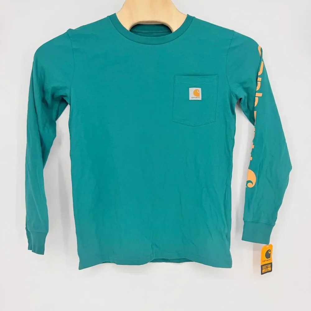 Carhartt Kids Short Sleeve Pocket T-Shirt TK6243-B Large 14/16 NWT‎